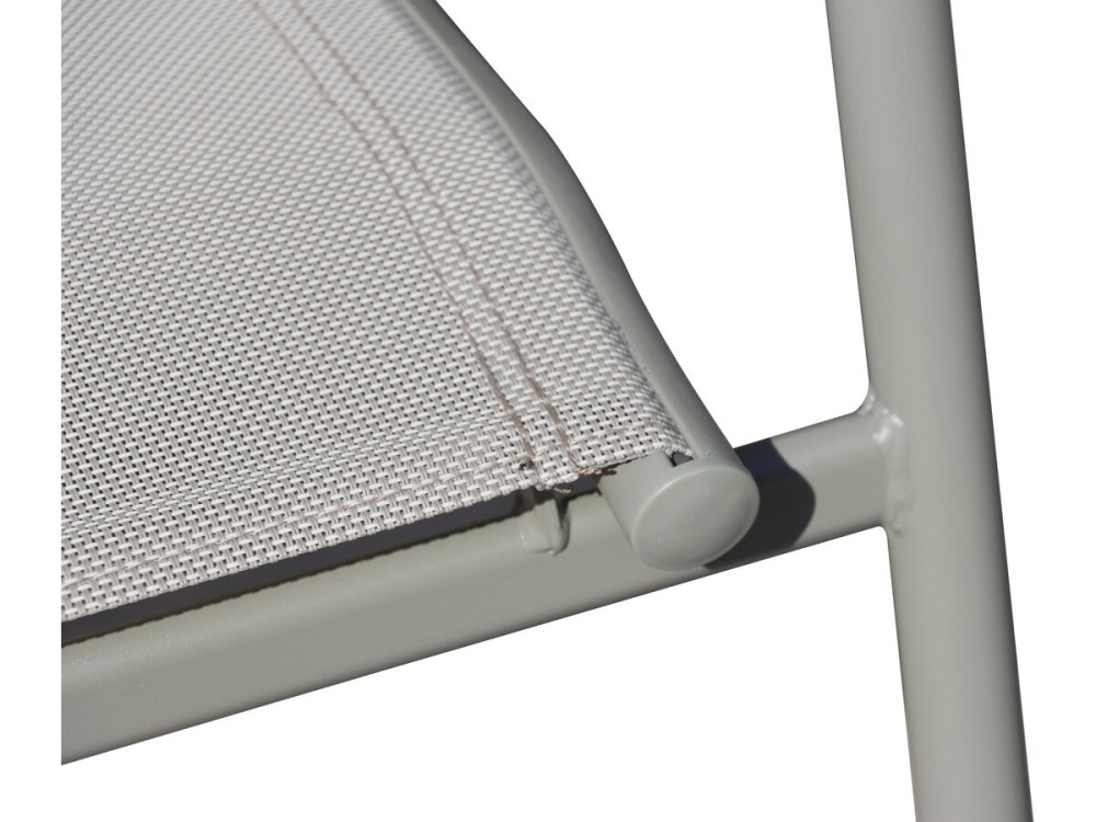 Metalen tuinset "Malaga" - 7 stoelen - Grijs