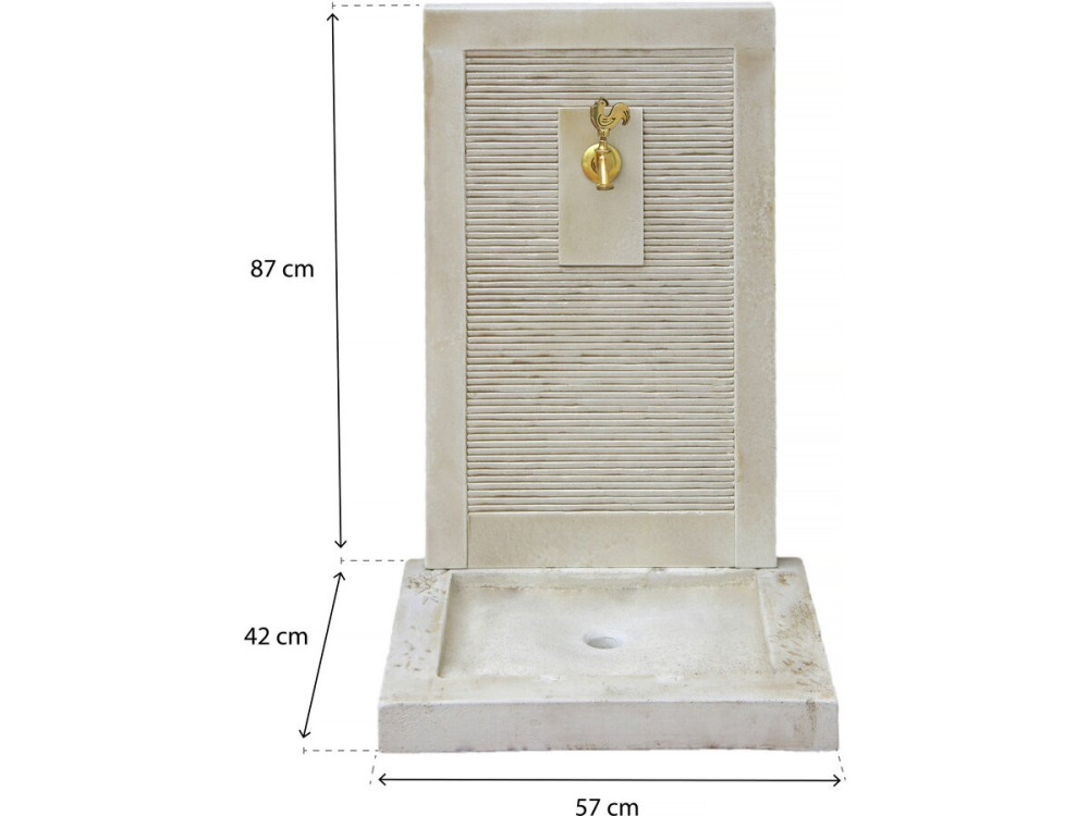 ETNA" fontein - gereconstitueerde steen - 57 x 42 x 87 cm Beige