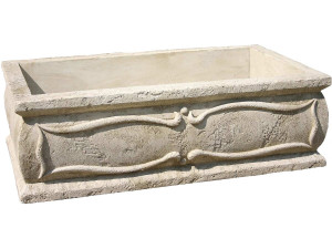 Grote "Verone" plantenbak - steen - 50 x 100 x 30 cm