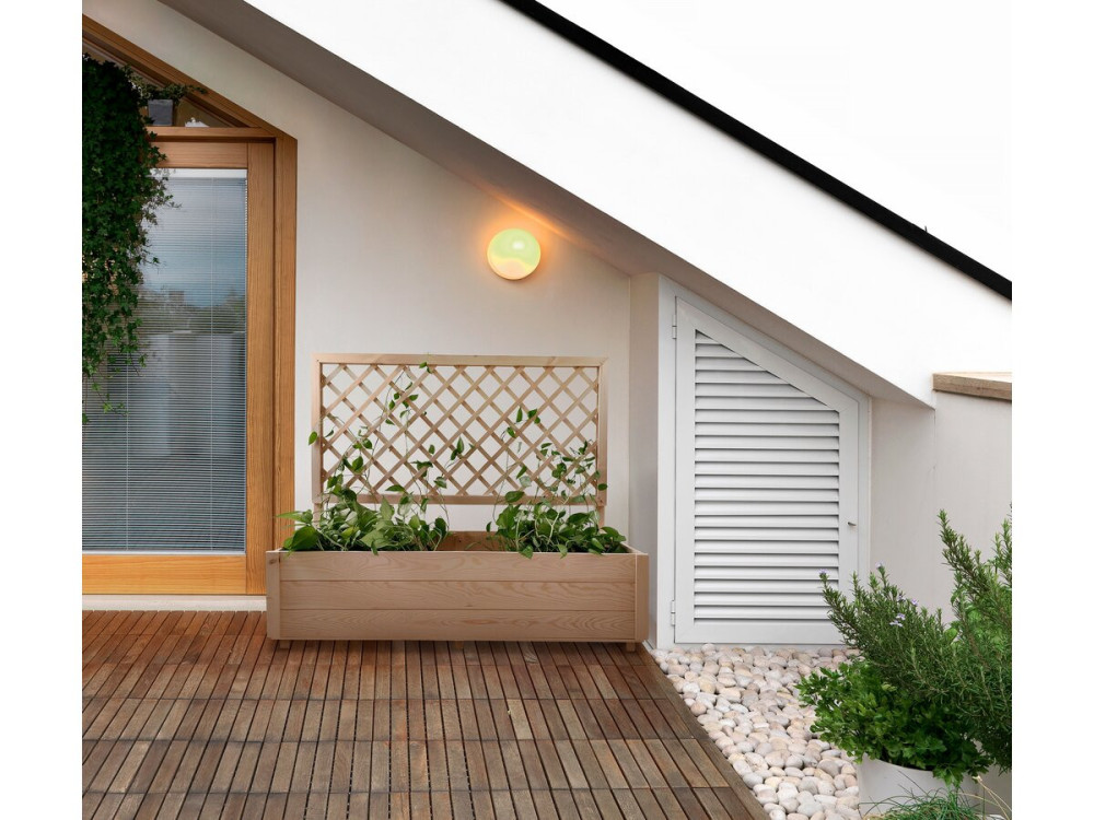 Houten plantenbak "Orpin" met traliewerk - 98 x 34 x 104 cm