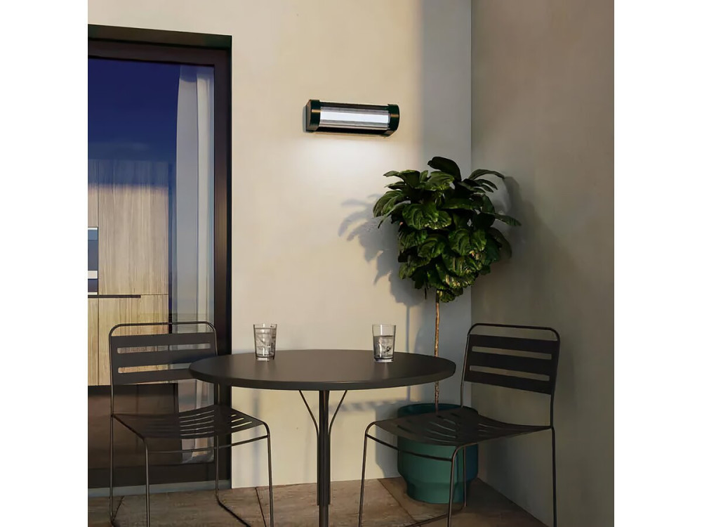 Solar wandlamp en oplaadbare booster "Loma" 150 tot 900 Lumen - Zwart