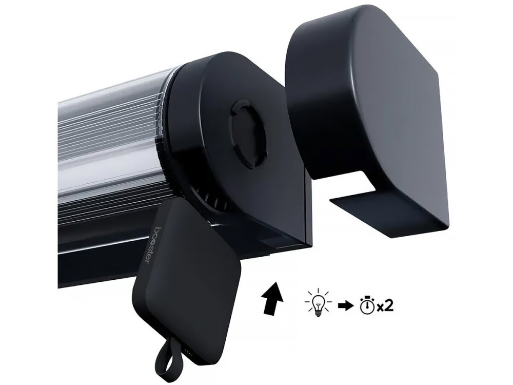 Solar wandlamp en oplaadbare booster "Loma" 150 tot 900 Lumen - Zwart