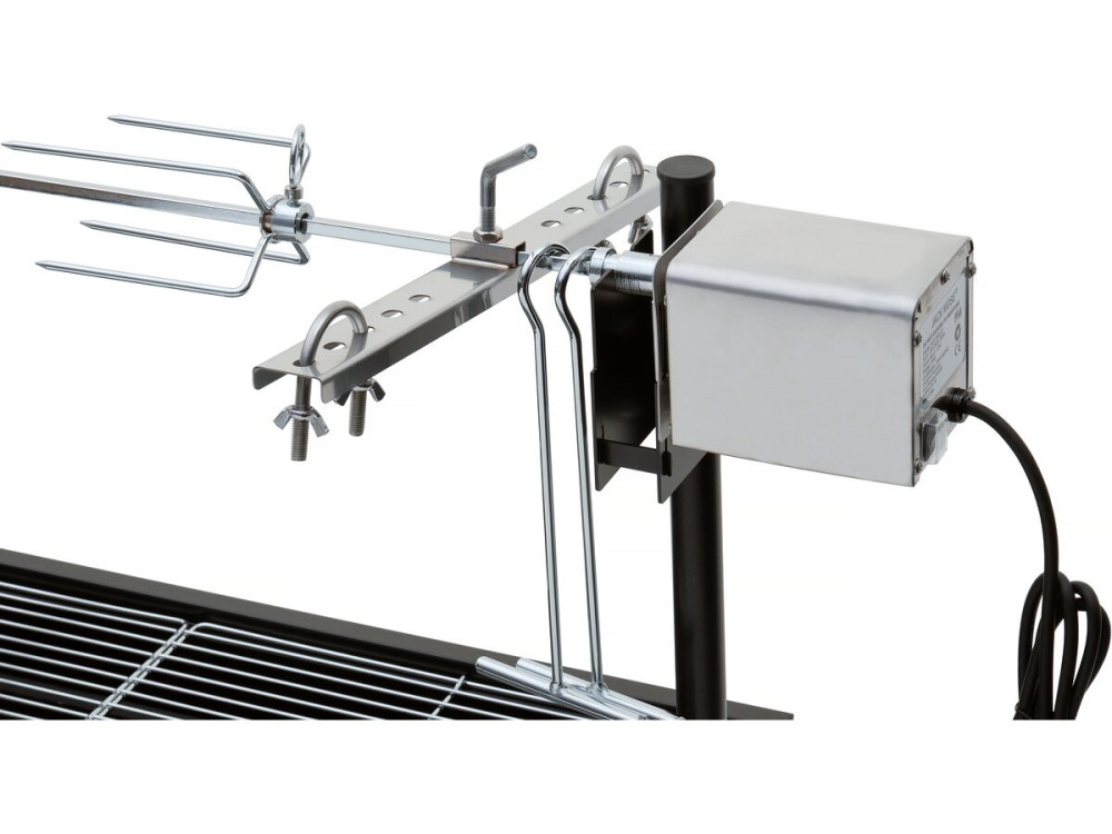Rotisserie grill houtskool met elektrisch spit "Senator" - Zwart