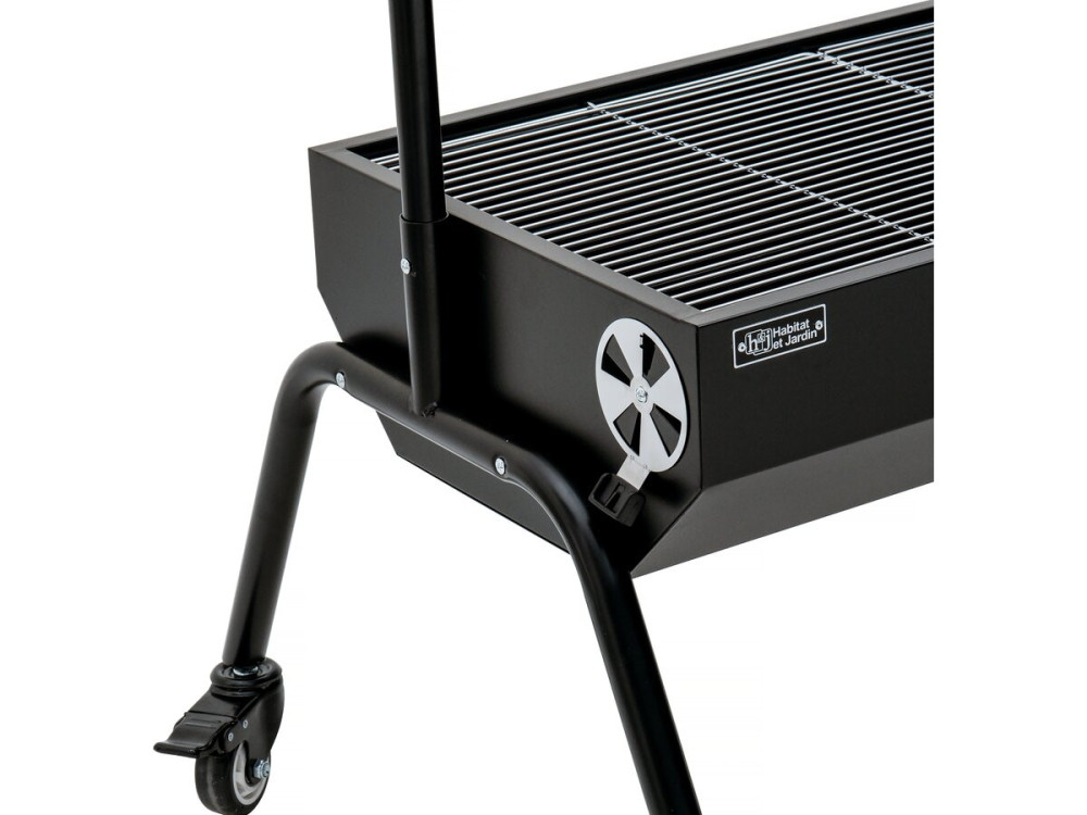 Rotisserie grill houtskool met elektrisch spit "Senator" - Zwart
