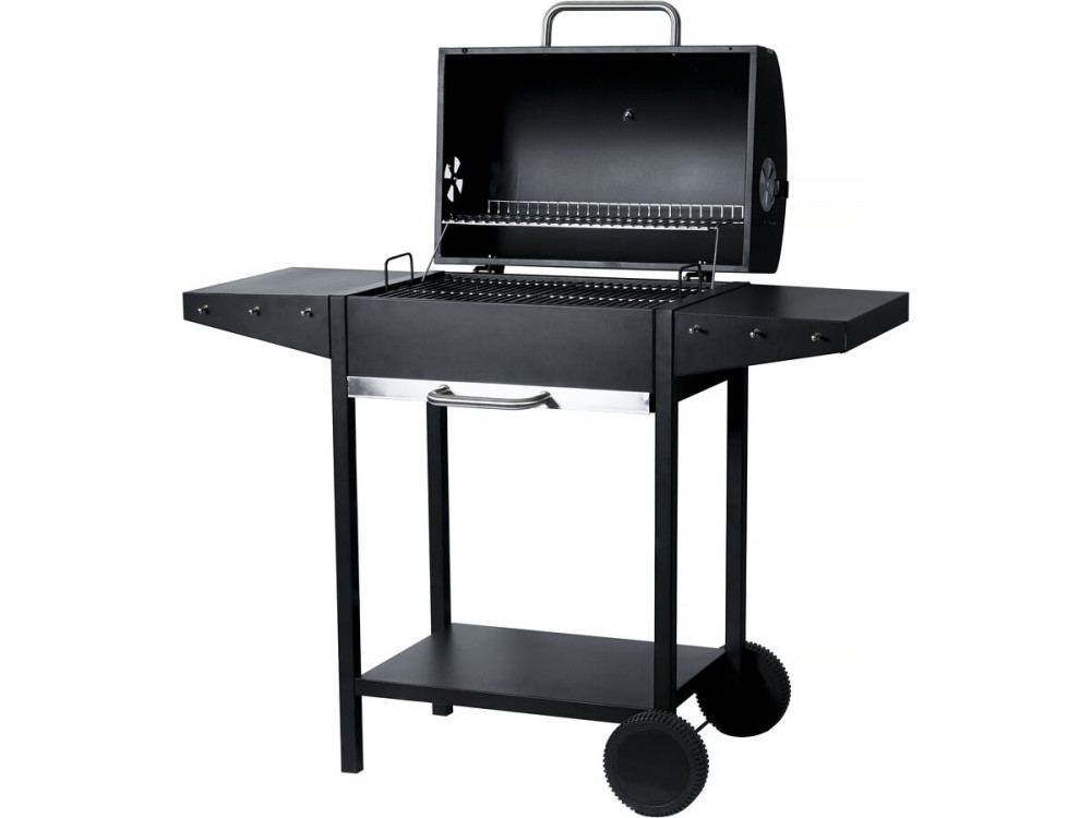 BBQ houtskool barbecue "Bizon" - 119 x 50 x 101 cm - Zwart