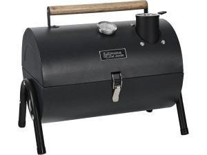 BBQ houtskool barbecue draagbare bbq "Captain" - 42 x 27 x 43 cm - Zwart