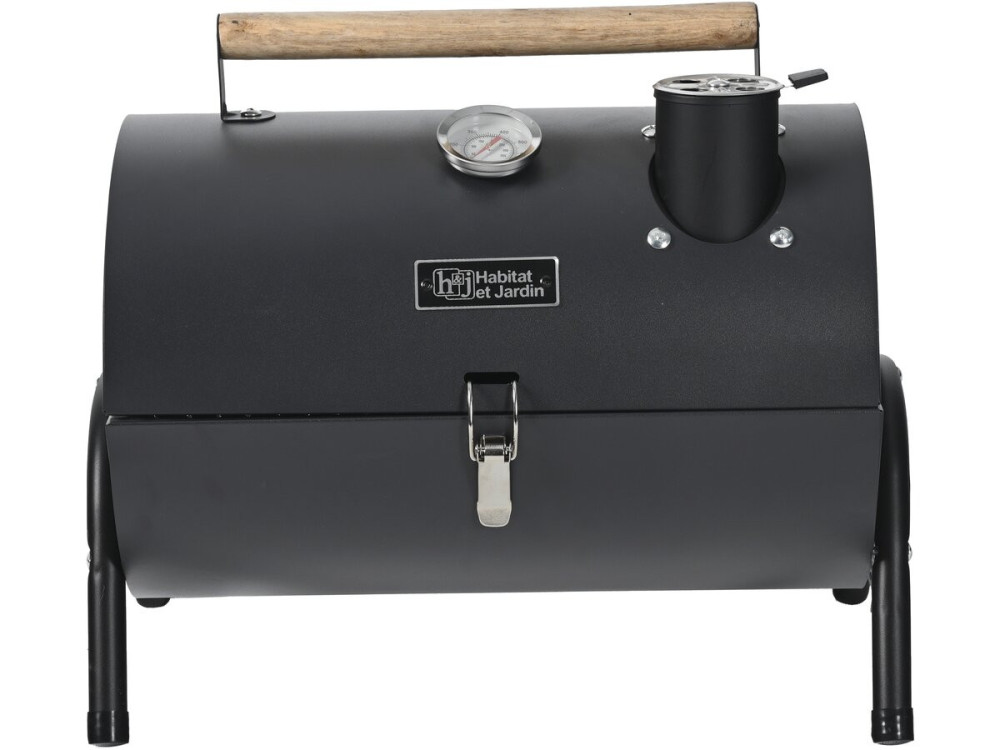 BBQ houtskool barbecue draagbare bbq "Captain" - 42 x 27 x 43 cm - Zwart