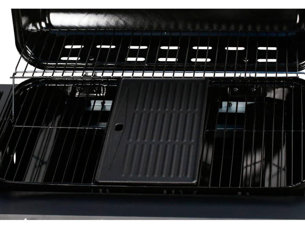 Gas BBQ gasbarbecue barbecue "Festa 5" - 5 branders waarvan 1 zijbrander - 12,9 Kw- Zwart