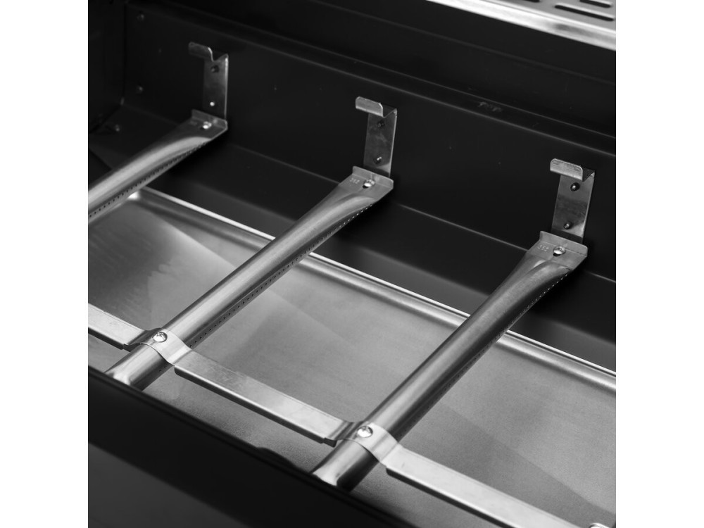 Gas BBQ gasbarbecue barbecue outdoor keuken - 12 kW - 4 branders - Zwart