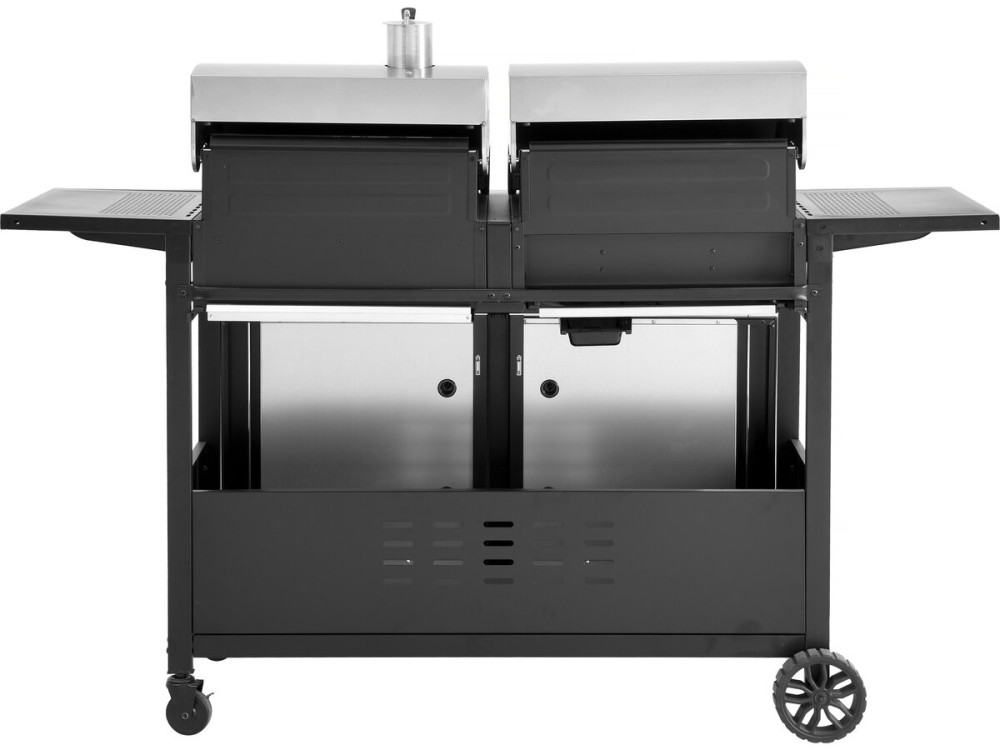 BBQ 2 in 1 gas en houtskool barbecue "Western" - Zwart