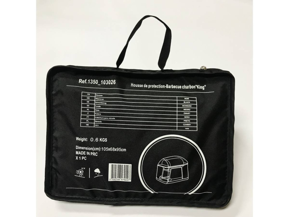 BBQ beschermhoes barbecue - 105 x 68 x 95 cm - Zwart