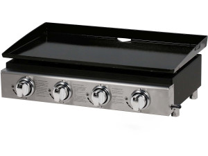 Plancha gas barbecue grill "Presto 4" - 4 branders - 9,7 kW - Grijs