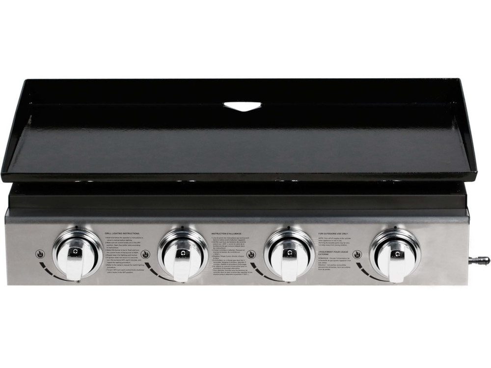 Plancha gas barbecue grill "Presto 4" - 4 branders - 9,7 kW - Grijs