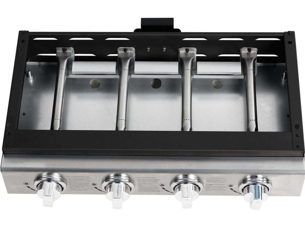 Plancha gas barbecue grill "Presto 4" - 4 branders - 9,7 kW - Grijs