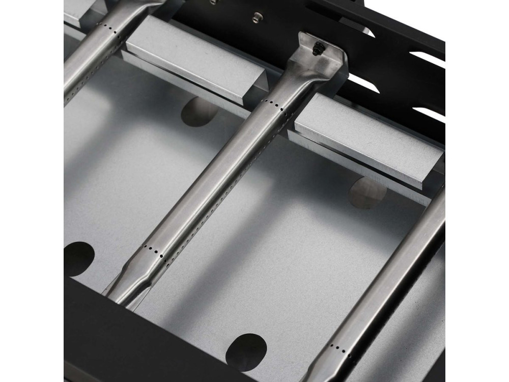 Plancha gas barbecue grill "Presto 4" - 4 branders - 9,7 kW - Grijs