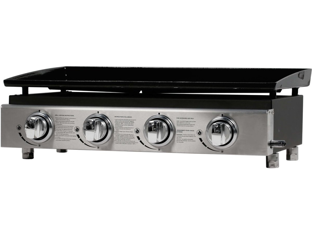 Plancha gas barbecue grill "Presto 4" - 4 branders - 9,7 kW - Grijs