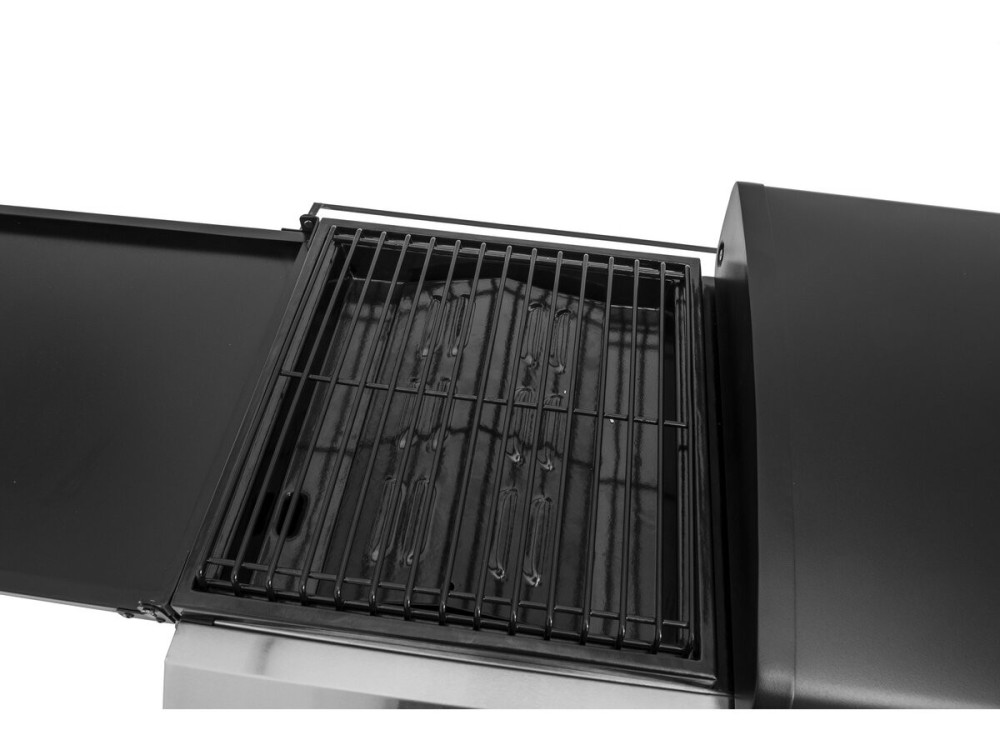 Plancha gas bbq gasgrill bakplaat met deksel "Rasio" - 7,5 kW - 3 branders - Zwart