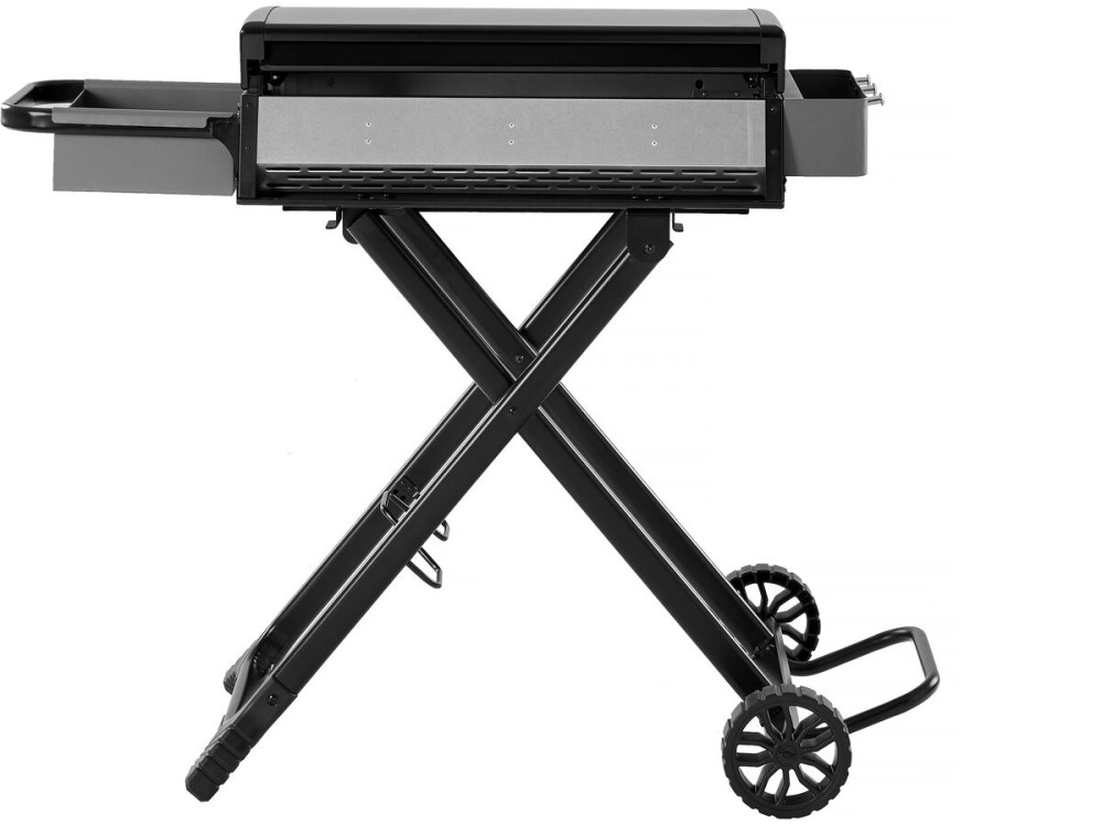 Plancha à gaz avec chariot pliable et portable "Firo" - 7,5 kw - Zwart