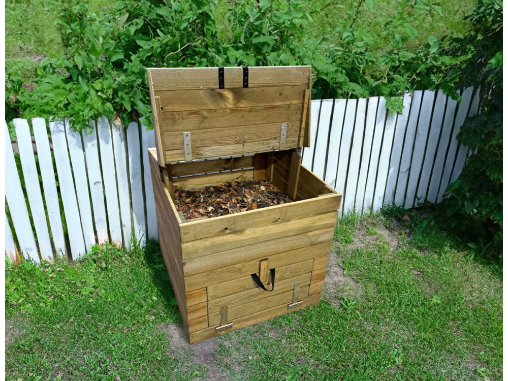Compastbak hout 500 liter "Douglas" 80 x 80 x 85 cm