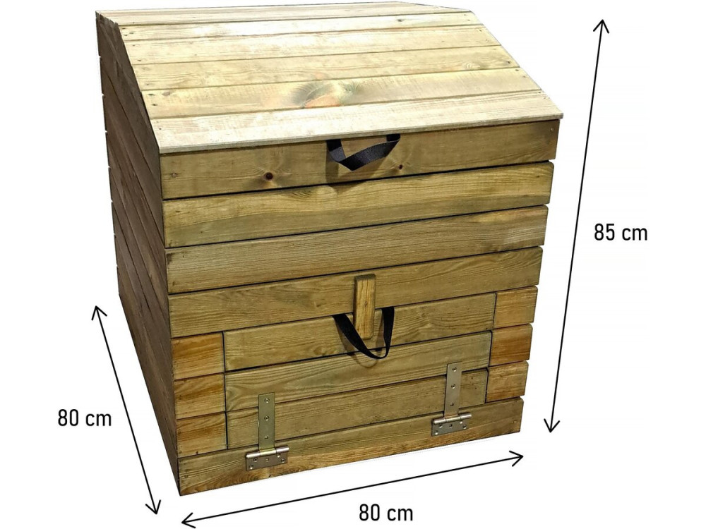 Compastbak hout 500 liter "Douglas" 80 x 80 x 85 cm