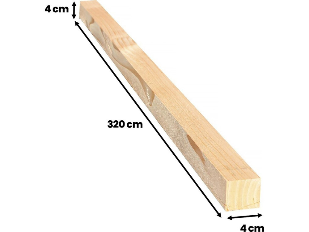 Houten lat -  3,2 m en 4 x 4 cm