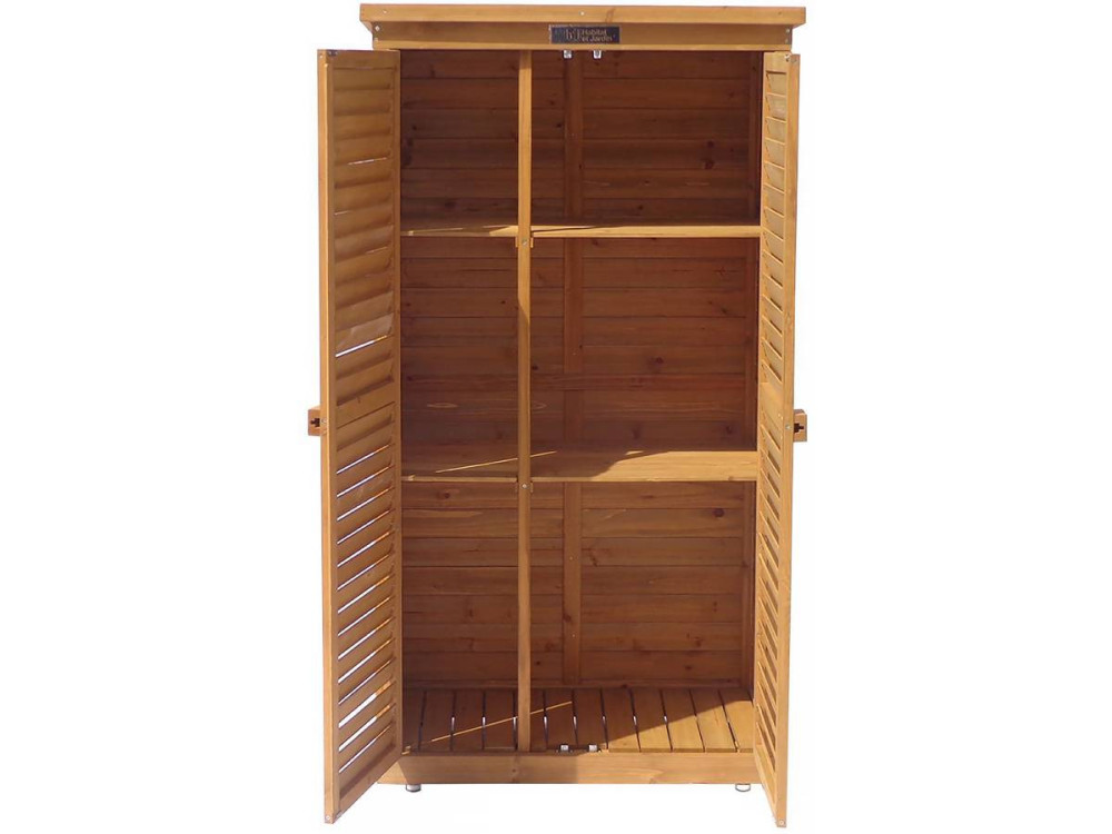Tuinkast houten tuin berging "Space" - 87 x 46,5 x 160 cm - Bruin - kastanjebruin