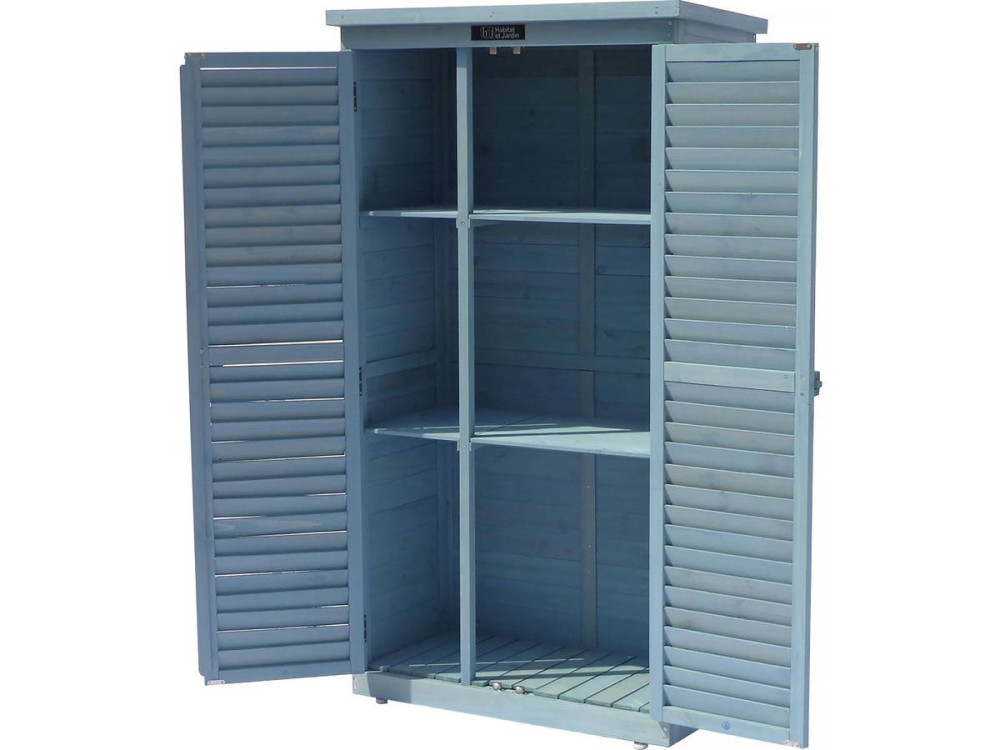 Tuinkast houten tuin berging "Space" - 87 x 46,5 x 160 cm - Blauw hemelsblauw
