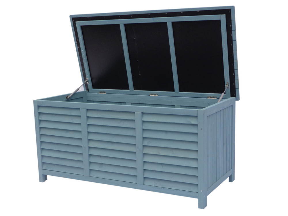 Opbergbox houten tuinkist "Macao" - 130 x 64 x 60 cm - Blauw hemelsblauw