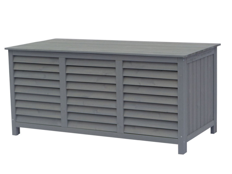 Opbergbox houten tuinkist "Macao" - 130 x 64 x 60 cm - Antraciet