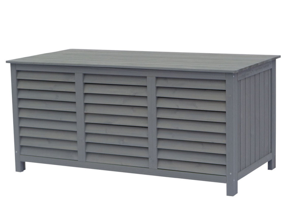 Opbergbox houten tuinkist "Macao" - 130 x 64 x 60 cm - Antraciet