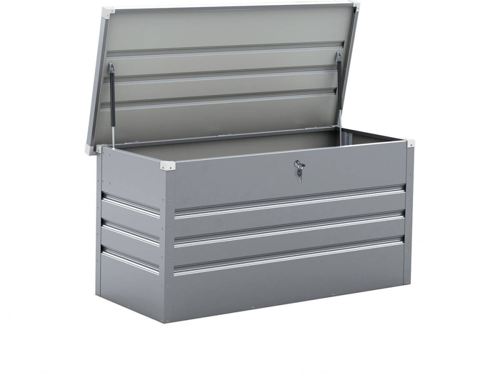 Opbergbox metalen tuinkist "Store" - 480 liter - Zilver