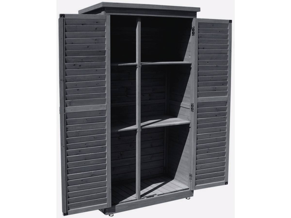 Tuinkast houten tuin berging "Space" - 87 x 46,5 x 160 cm - Antraciet