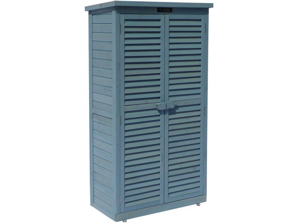 Tuinkast houten tuin berging "Space" - 87 x 46,5 x 160 cm - Blauw hemelsblauw