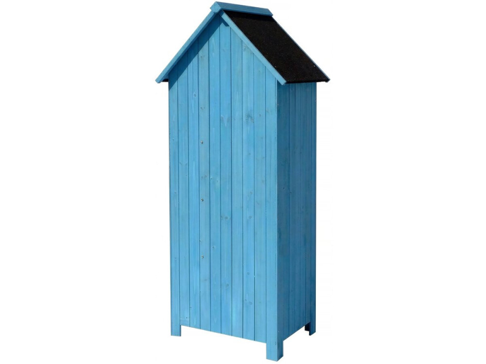 Tuinkast houten tuin berging "Cabanon" - 77 x 54,5 x 179 cm - Blauw hemelsblauw