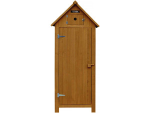 Tuinkast houten tuin berging "Cabanon" - 77 x 54,5 x 179 cm - Bruin - kastanjebruin