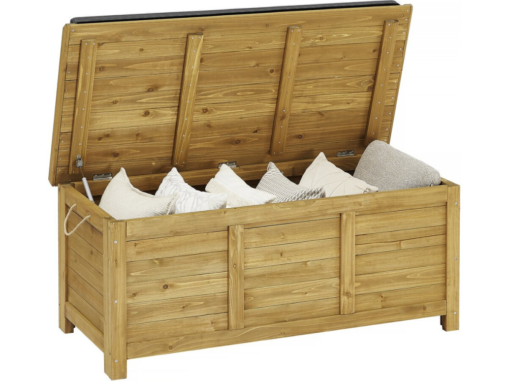 Opbergbox houten tuinkist "Gana" - 125 x 60 x 54 cm - Bruin - kastanjebruin