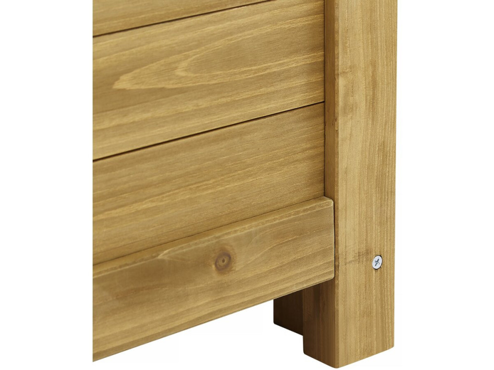 Opbergbox houten tuinkist "Gana" - 125 x 60 x 54 cm - Bruin - kastanjebruin
