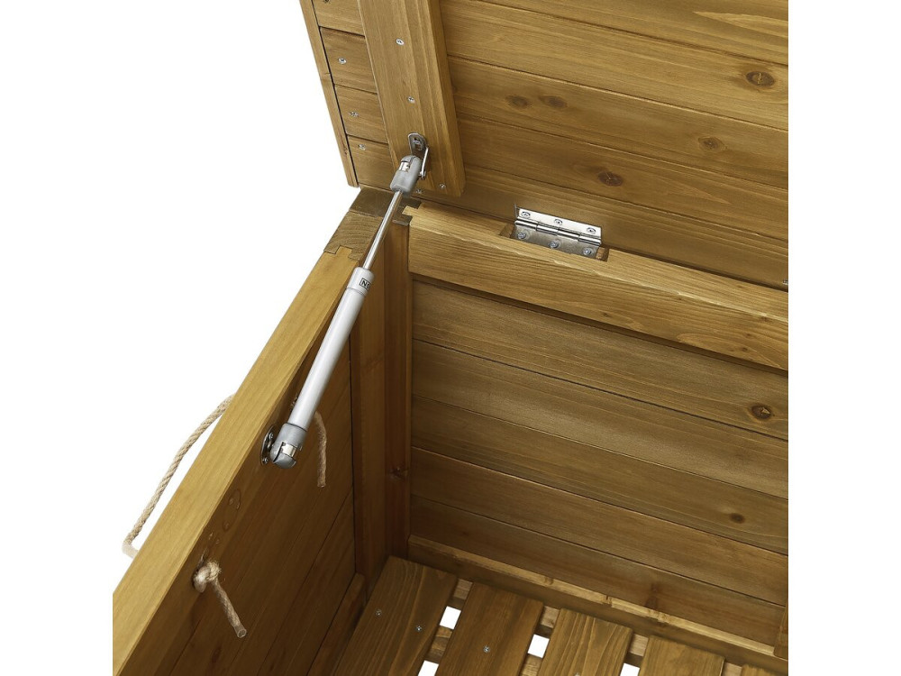Opbergbox houten tuinkist "Gana" - 125 x 60 x 54 cm - Bruin - kastanjebruin