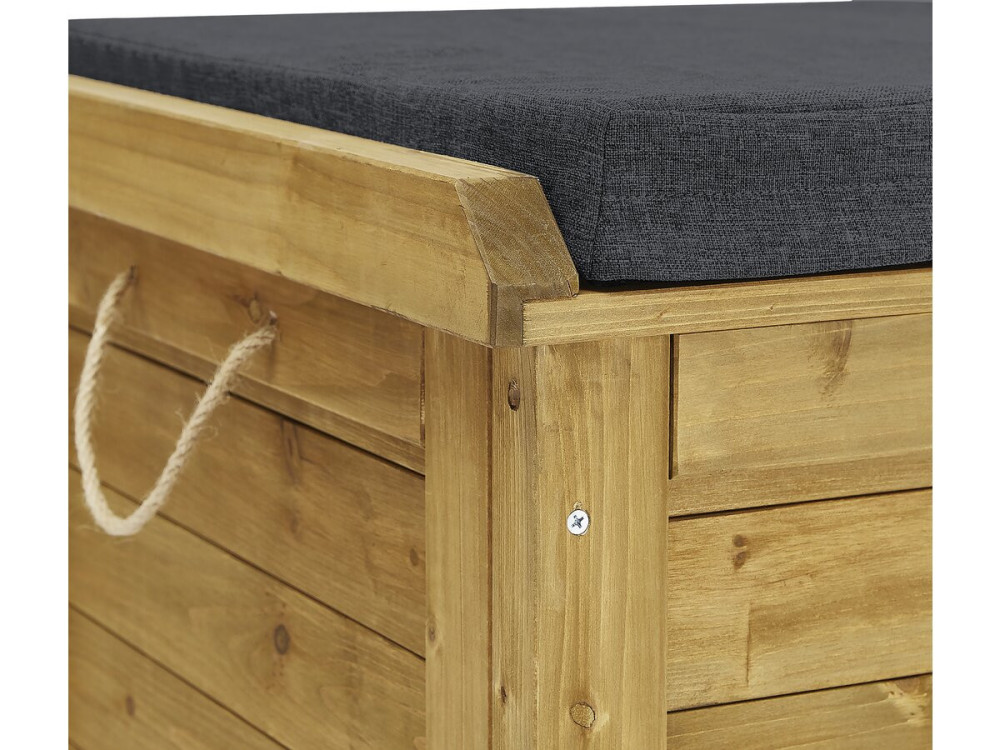 Opbergbox houten tuinkist "Gana" - 125 x 60 x 54 cm - Bruin - kastanjebruin