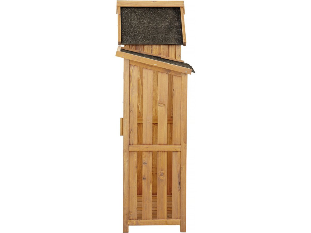 Houten tuinkast "Noé" met houtopslag - 136 x 57 x 170 cm - Bruin