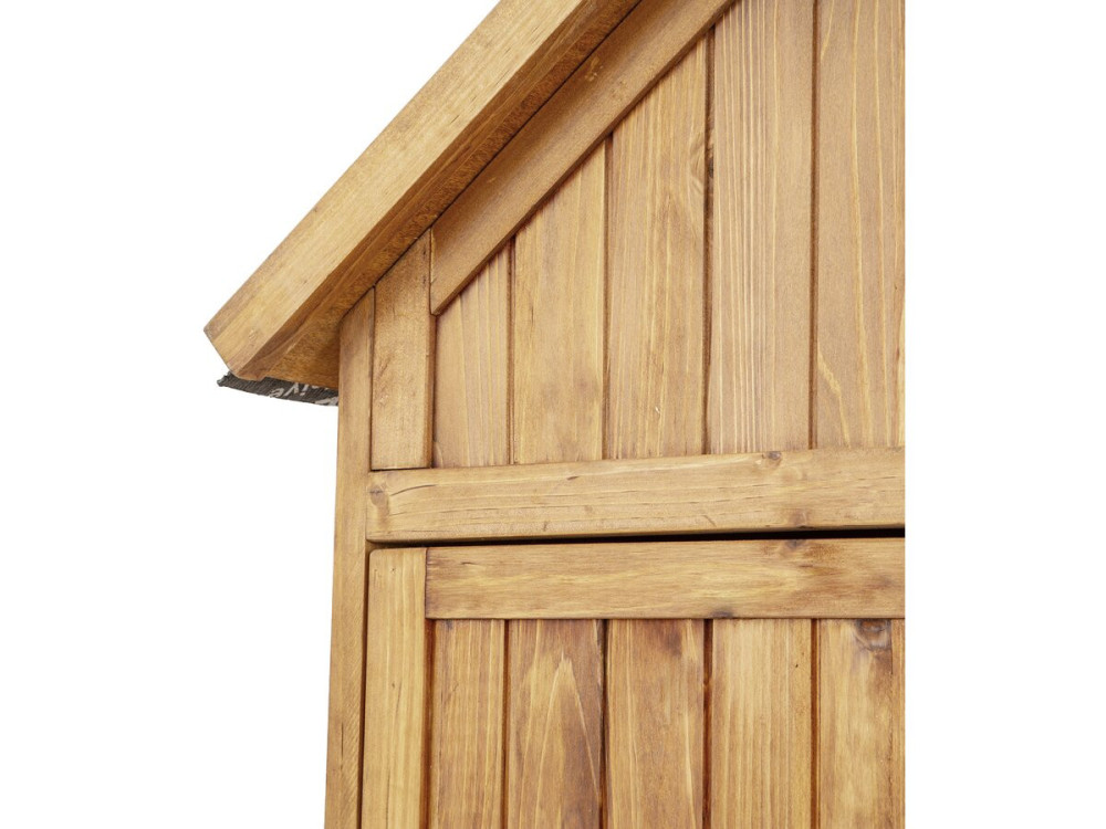 Houten tuinkast "Noé" met houtopslag - 136 x 57 x 170 cm - Bruin