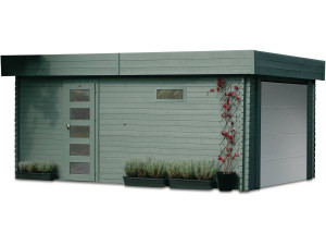 Garage "Modern" - 19.26 m² - 3.58 x 5.38 x 2.56 m - 40 mm - Gemotoriseerde deur