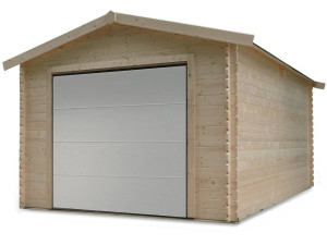 Traditionele" houten garage - 18.19 m² - 3.58 x 5.08 x 2.82 m - 28 mm