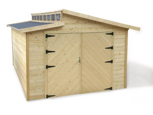 Torino" houten garage - 20.88 m2 - 3.64 x 5.74 x 2.92 m - 28 mm