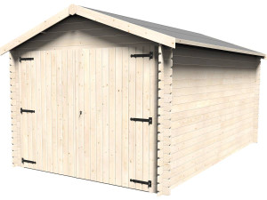 Houten garage "Gamache" - 14.24 m² - 2.98 x 4.78 x 2.56 m - 28 mm