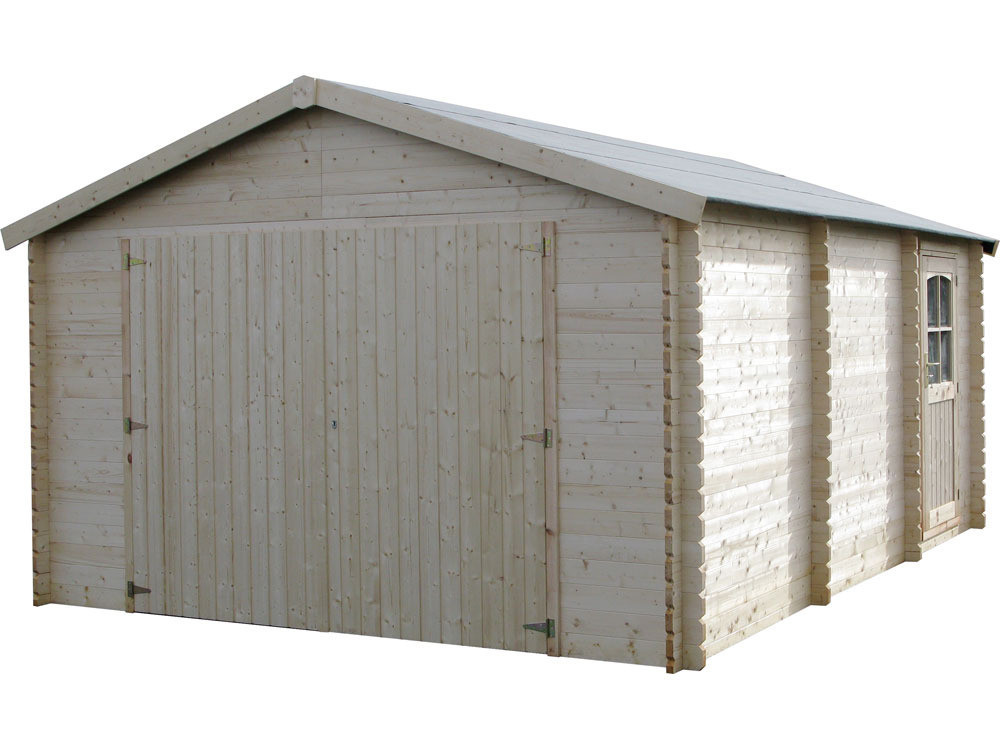 Houten garage - Garodeal - 20 m² - 5.19 x 3.86 x 2.66 m - 34 mm
