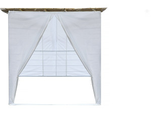 Soeka Sukkah loofhut "Nina" aanpasbaar 2 x 2 m met 1 bamboerol en 2 houten latten