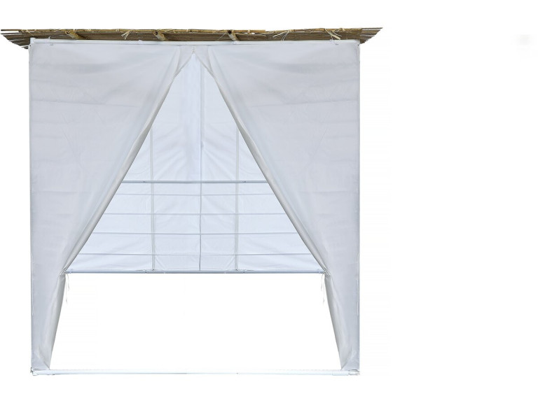 Soeka Sukkah loofhut "Nina" aanpasbaar 2 x 2 m met 1 bamboerol en 2 houten latten