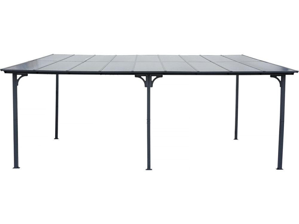 Aanbouwpergola "Marvin" - 5,5 x 3 m - 545 x 298 x 243 cm - Donkergrijs