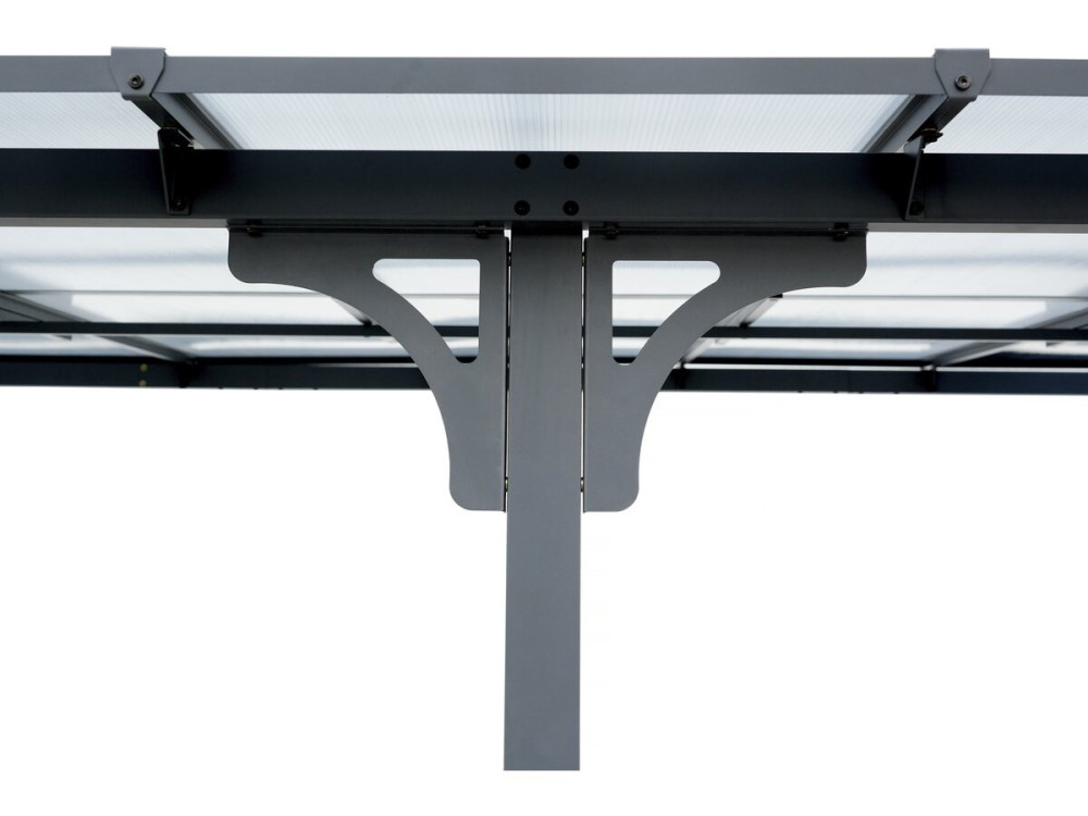 Aanbouwpergola "Marvin" - 5,5 x 3 m - 545 x 298 x 243 cm - Donkergrijs